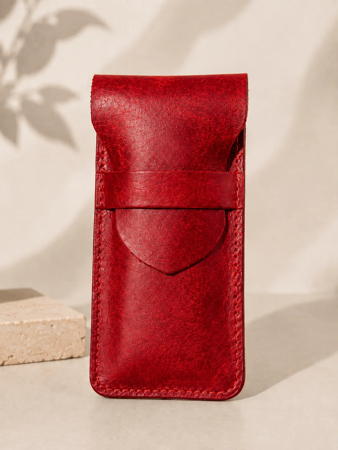 DERİ KALEMLİK - KIRMIZI